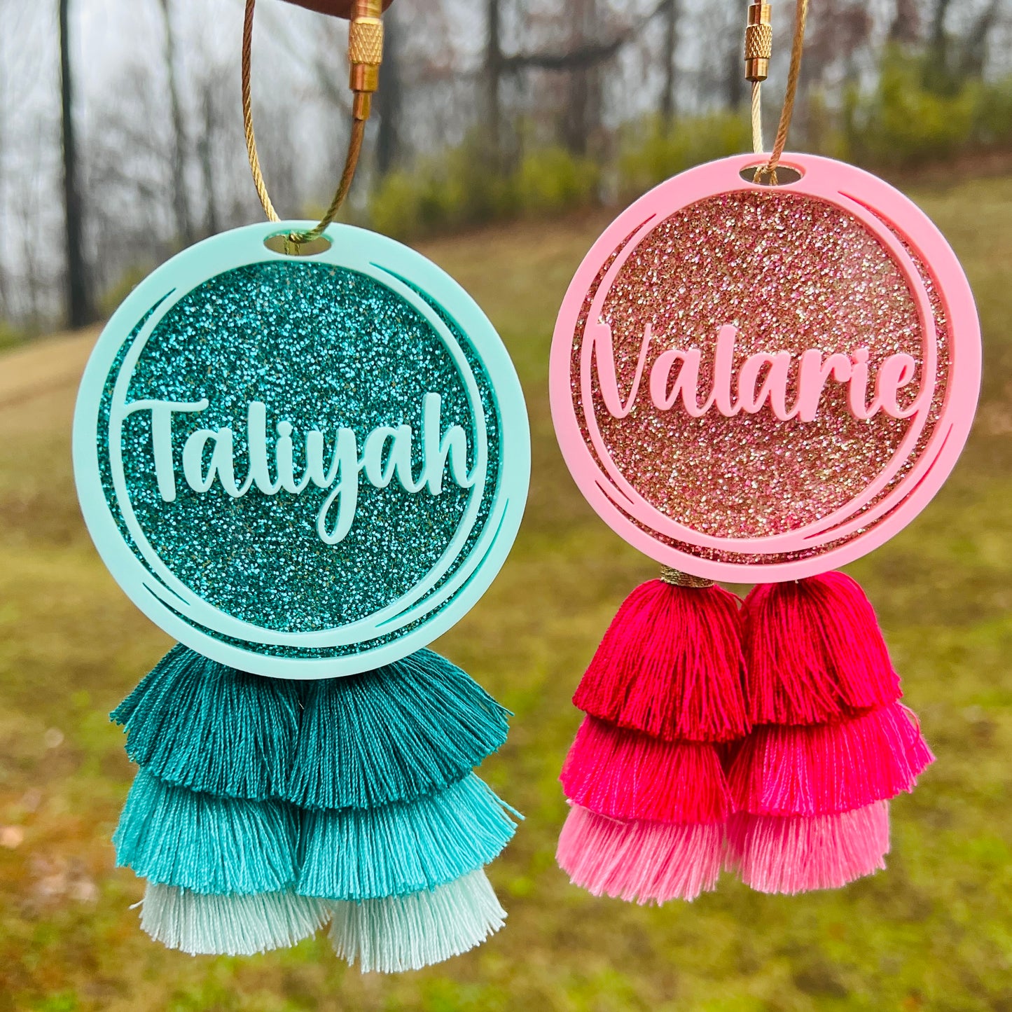 Name Bag Charm - Glitter & Confetti