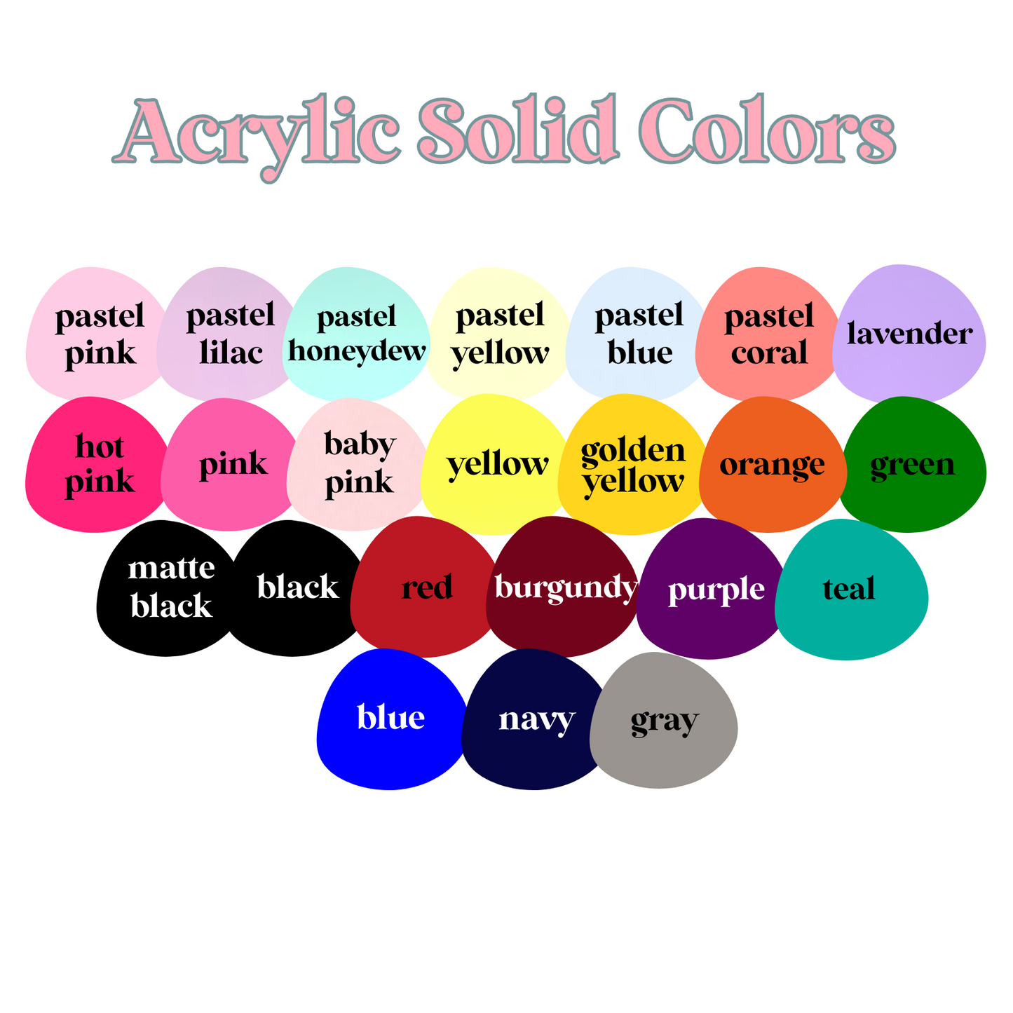 Initial Bag Charm - Solid Colors