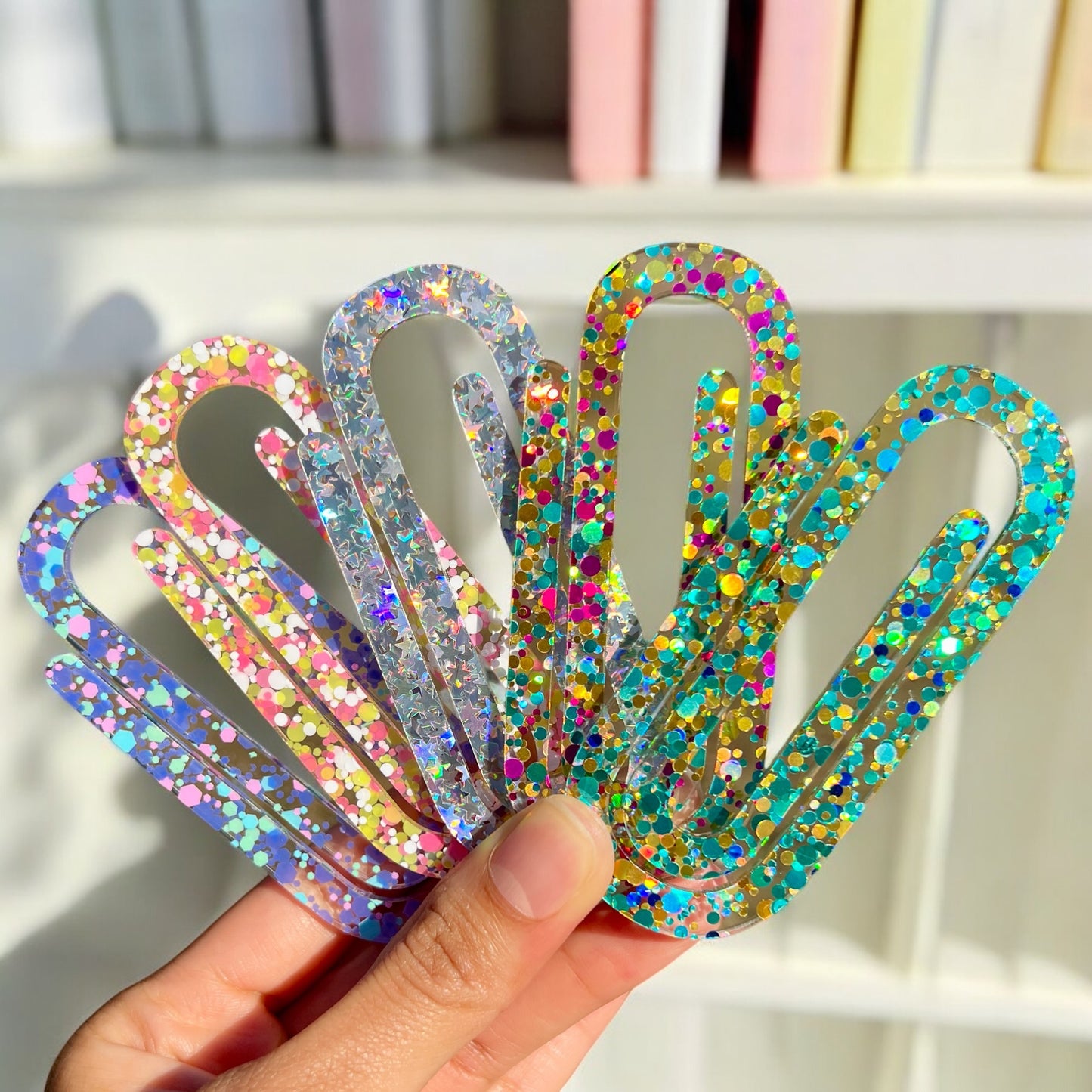 Jumbo Paper Clips - Glitter & Confetti