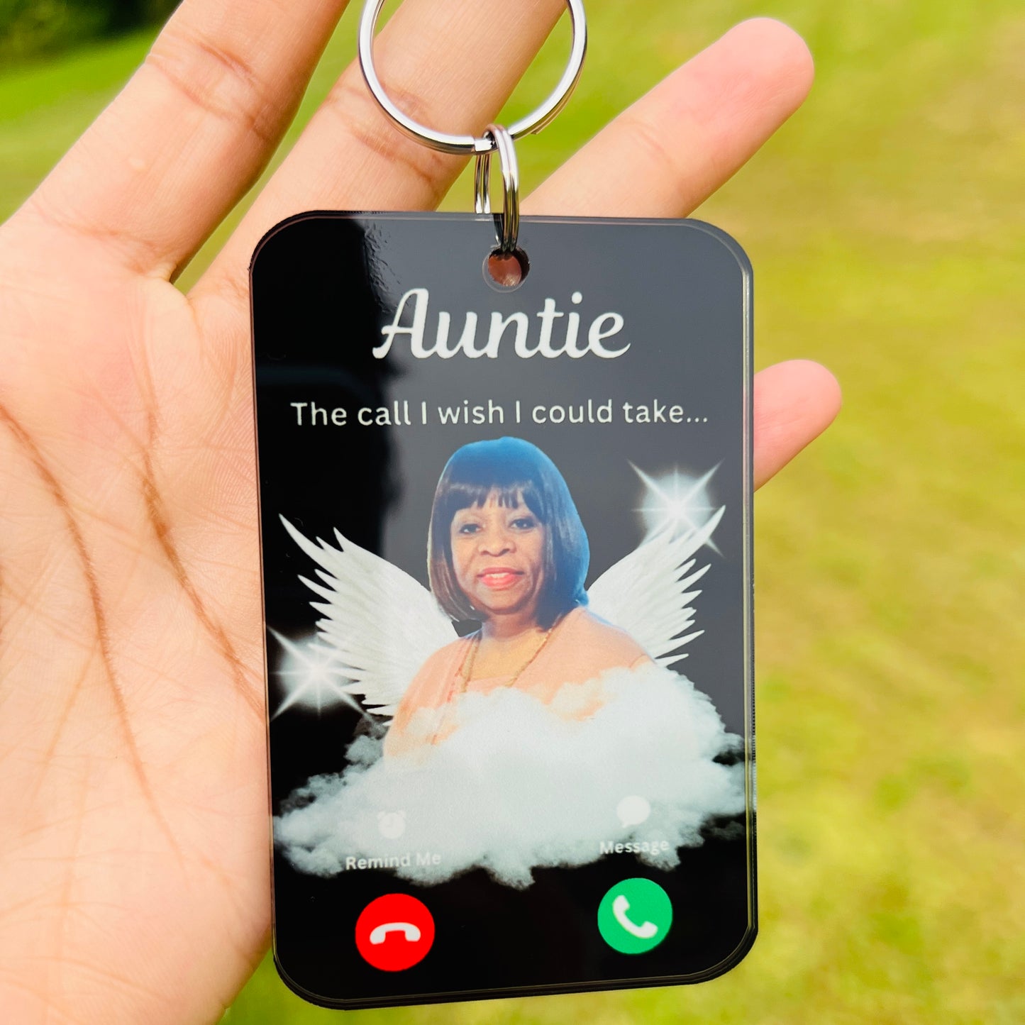 Phone Call Memorial Keychain