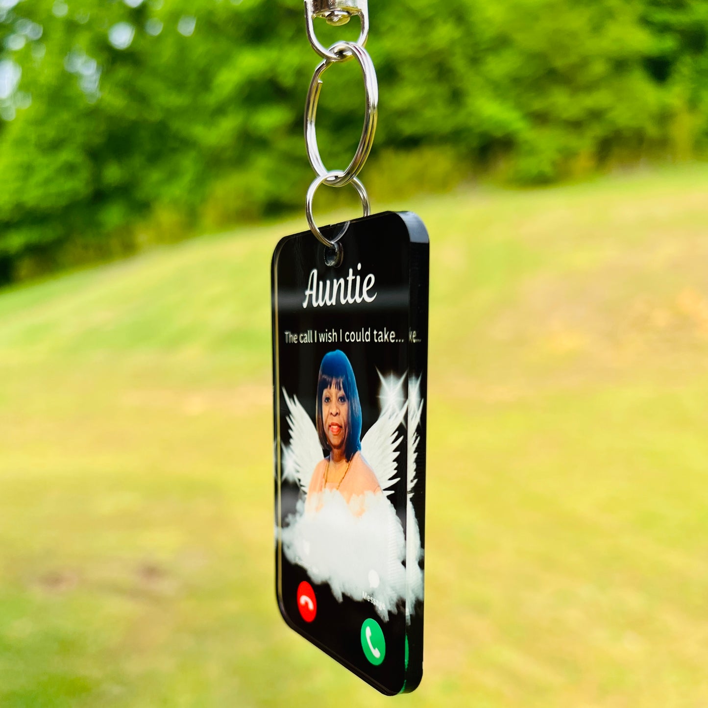 Phone Call Memorial Keychain
