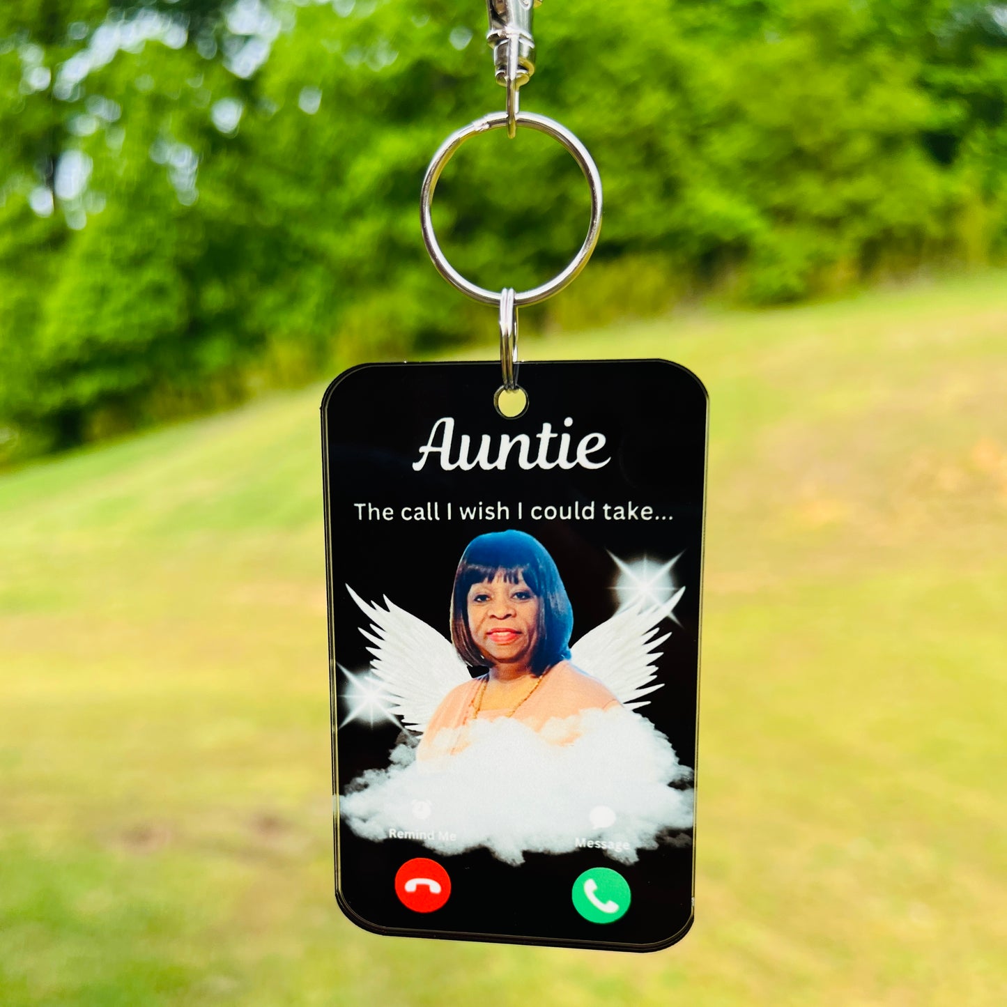Phone Call Memorial Keychain