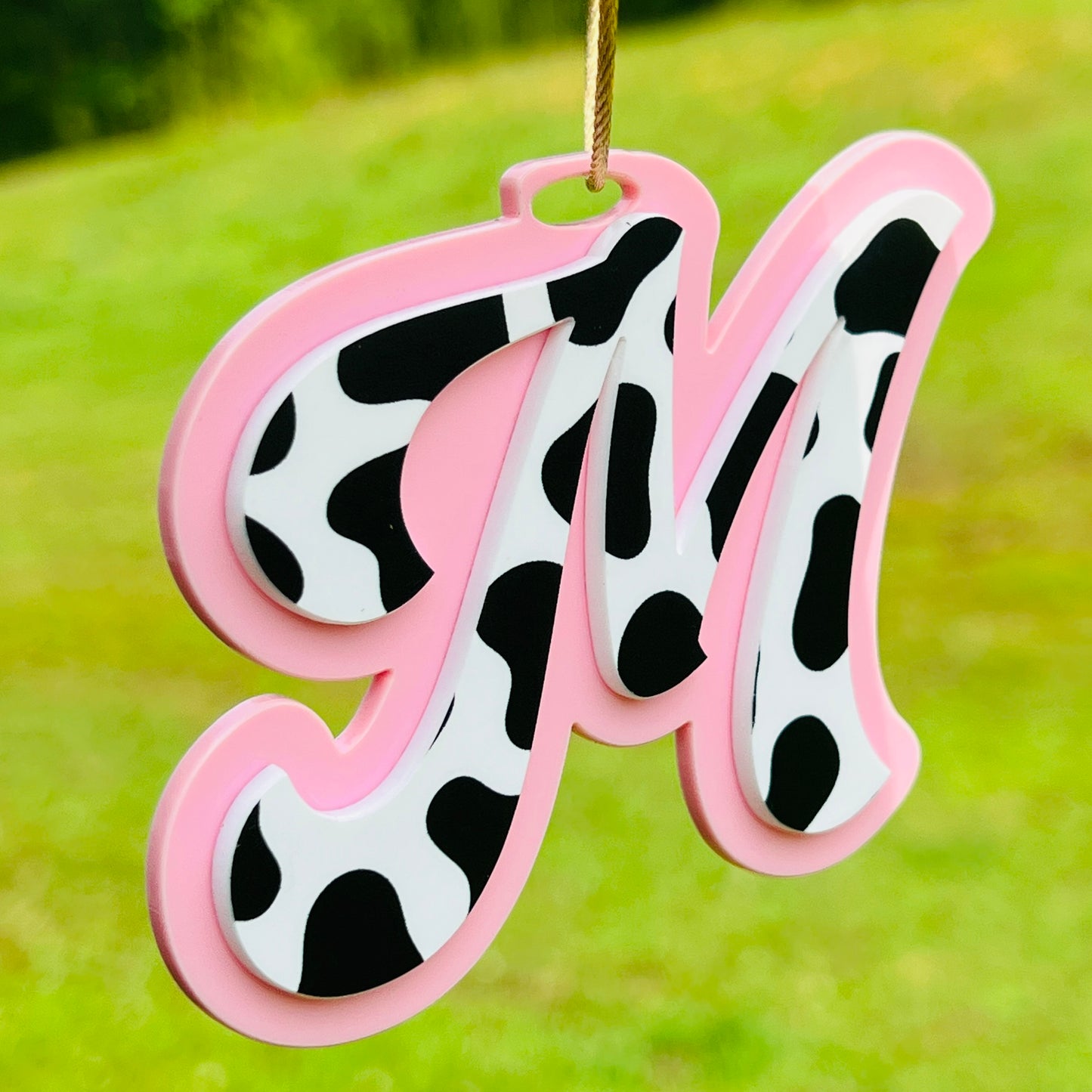 Cow Print Bag Charm