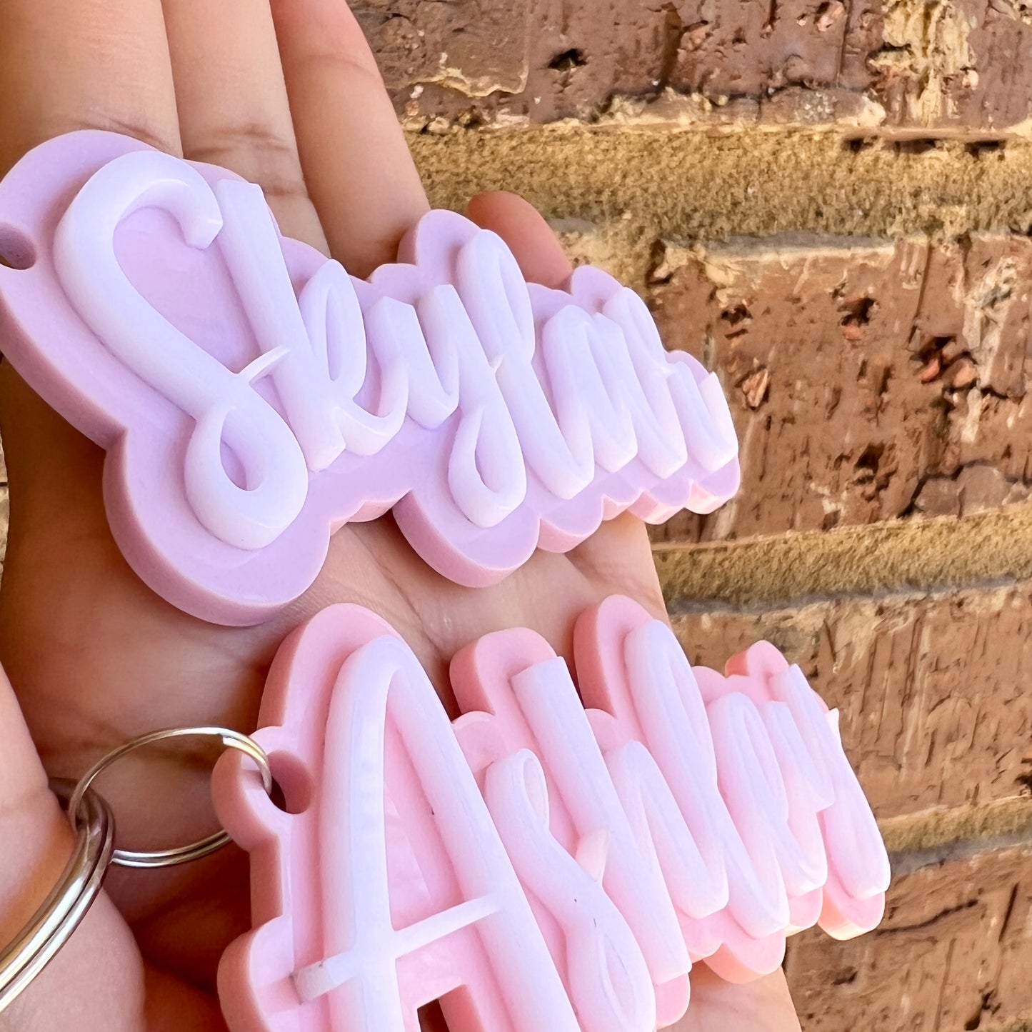 3D Name Keychain/Charm (Pastel Colors)