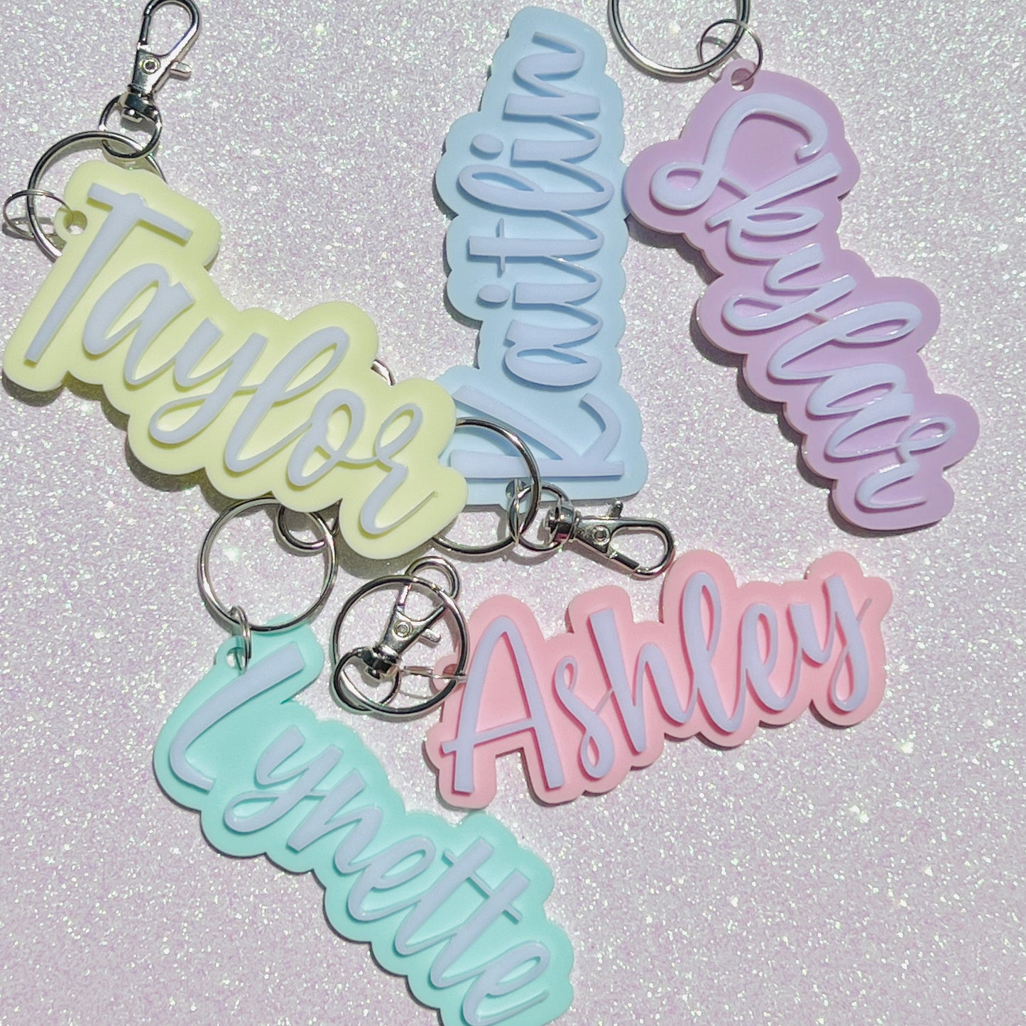 3D Name Keychain/Charm (Pastel Colors)