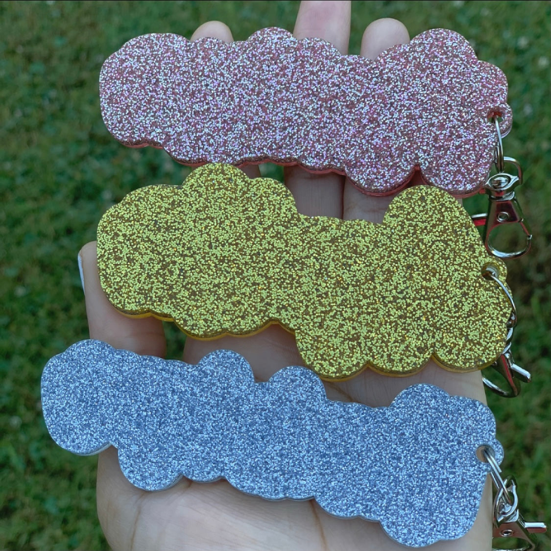 Glitter Name Keychain/Charm (Double-Layered)