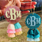 Fish Tail Monogram Bag Charm - Glitter & Confetti