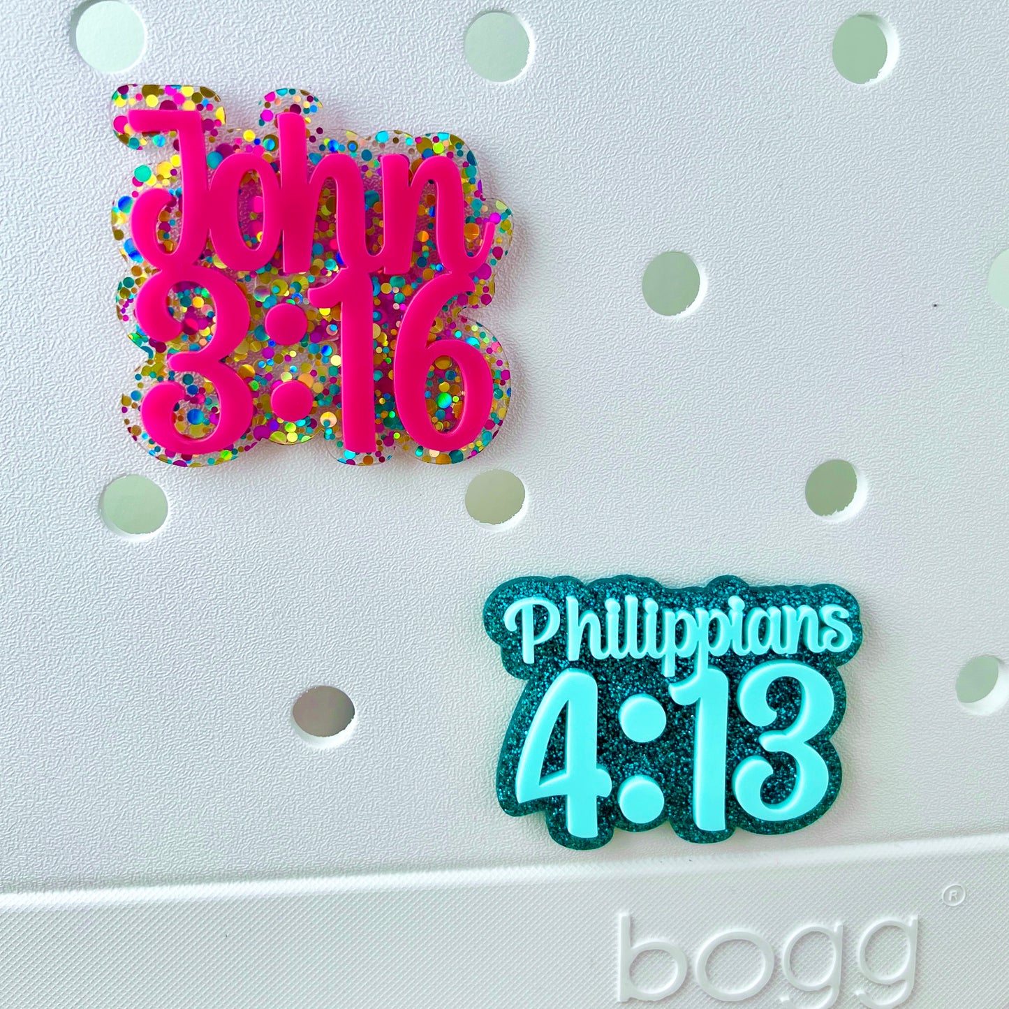 Bible Verse Bogg Bag Bit - Glitter & Confetti