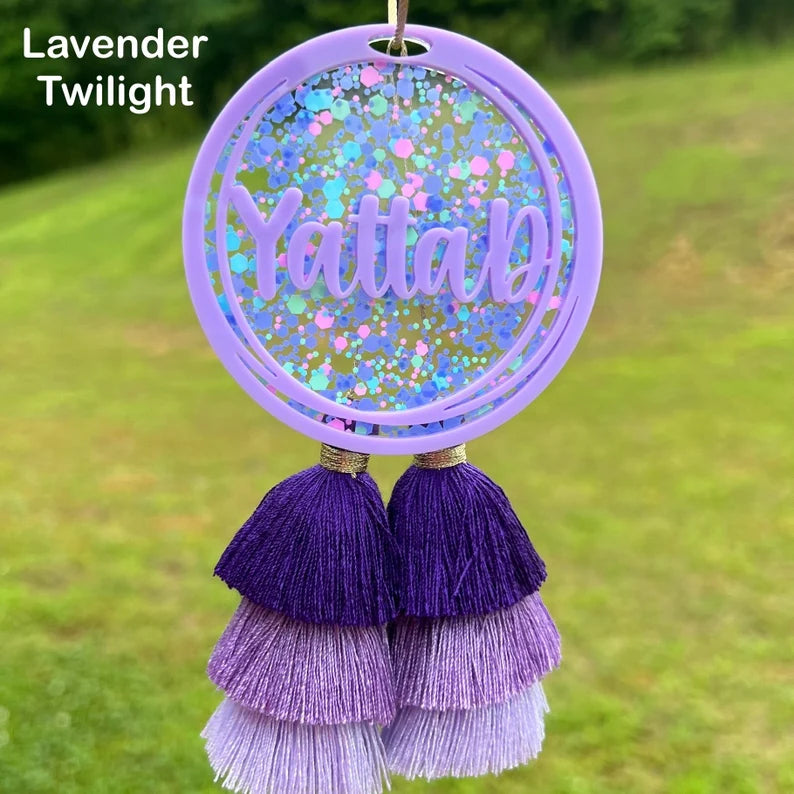 Name Bag Charm - Glitter & Confetti